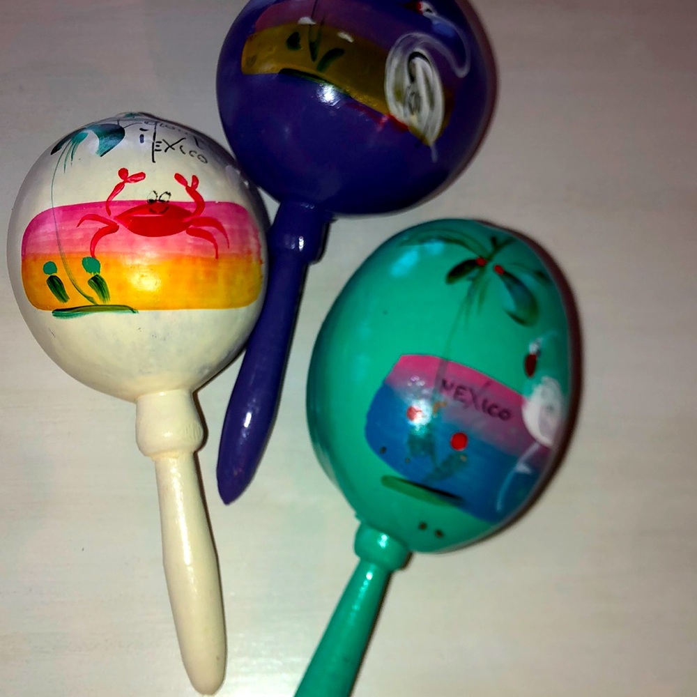 COPY - Mexican Maraca’s Instrument set/4 also Cozumel tote